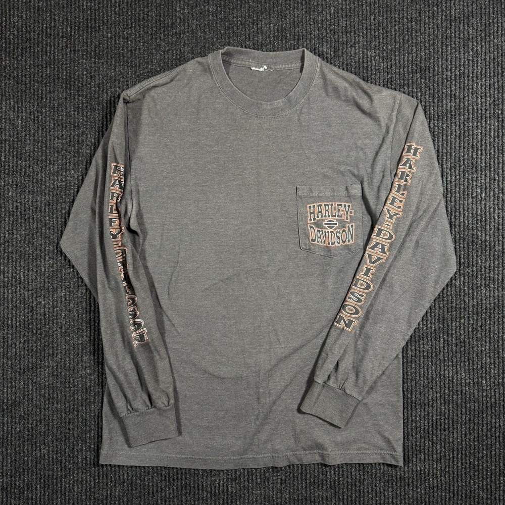 Vintage Harley-Davidson Finks Ohio Long Sleeve Shirt Medium To Large